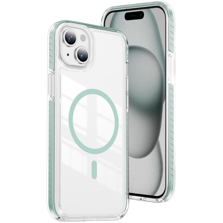 Custodia per telefono Crystal Shield trasparente magnetica ibrida in acrilico e TPU, For iPhone 15 Plus, For iPhone 15, For iPhone 14 Plus