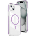 Custodia per telefono Crystal Shield trasparente magnetica ibrida in acrilico e TPU, For iPhone 15 Plus, For iPhone 15, For iPhone 14 Plus