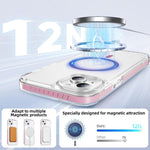Custodia per telefono Crystal Shield trasparente magnetica ibrida in acrilico e TPU, For iPhone 14 / 13, For iPhone 14 Pro, For iPhone 14 Pro Max