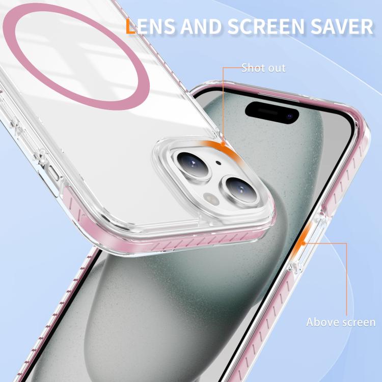 Custodia per telefono Crystal Shield trasparente magnetica ibrida in acrilico e TPU, For iPhone 14 / 13, For iPhone 14 Pro, For iPhone 14 Pro Max