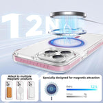 Custodia per telefono Crystal Shield trasparente magnetica ibrida in acrilico e TPU, For iPhone 13 Pro Max, For iPhone 13 Pro, For iPhone 12 / 12 Pro