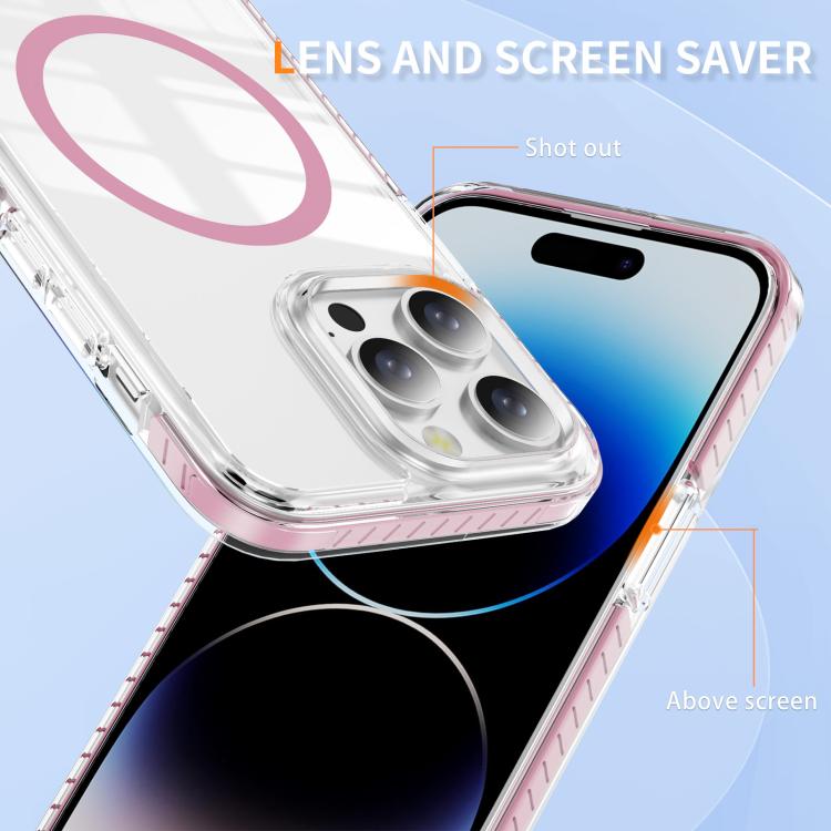Custodia per telefono Crystal Shield trasparente magnetica ibrida in acrilico e TPU, For iPhone 13 Pro Max, For iPhone 13 Pro, For iPhone 12 / 12 Pro