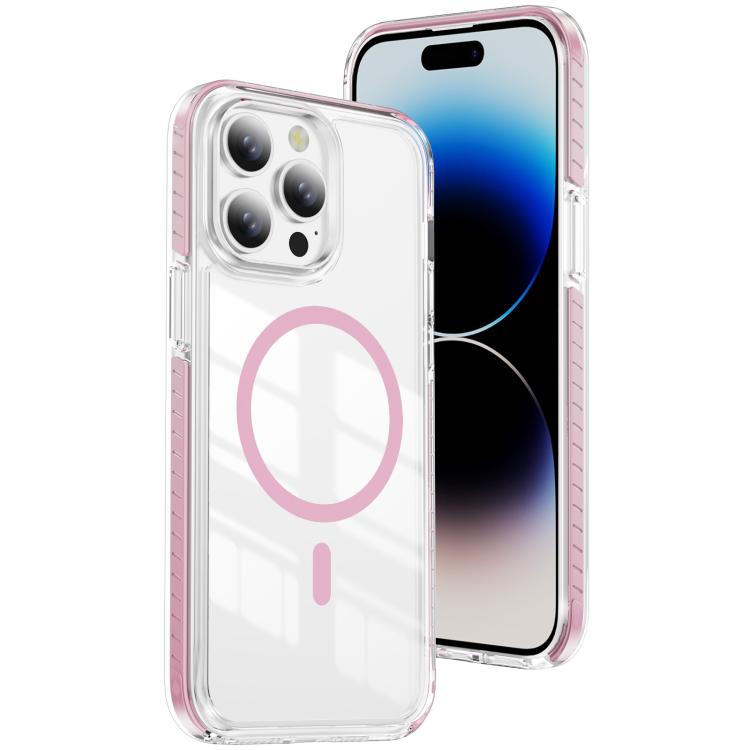 Custodia per telefono Crystal Shield trasparente magnetica ibrida in acrilico e TPU, For iPhone 13 Pro Max, For iPhone 13 Pro, For iPhone 12 / 12 Pro