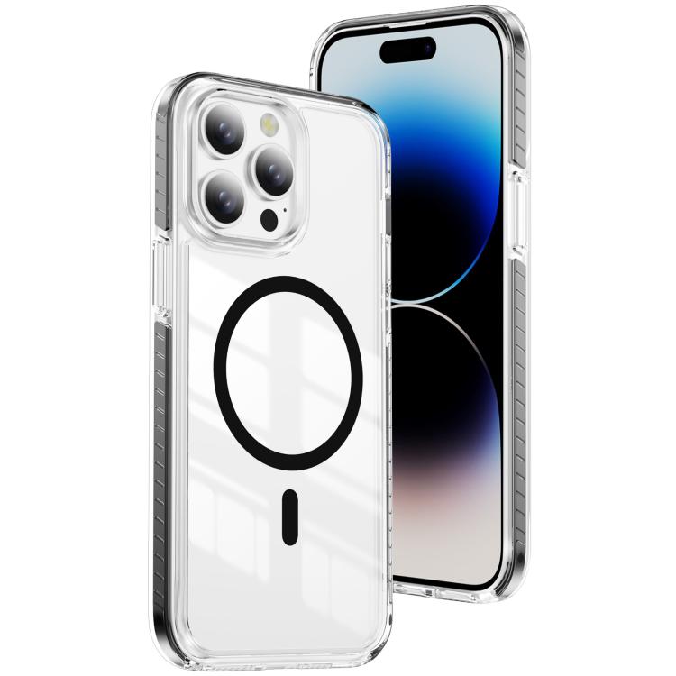Custodia per telefono Crystal Shield trasparente magnetica ibrida in acrilico e TPU, For iPhone 13 Pro Max, For iPhone 13 Pro, For iPhone 12 / 12 Pro
