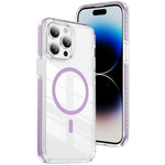 Custodia per telefono Crystal Shield trasparente magnetica ibrida in acrilico e TPU, For iPhone 13 Pro Max, For iPhone 13 Pro, For iPhone 12 / 12 Pro