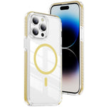 Custodia per telefono Crystal Shield trasparente magnetica ibrida in acrilico e TPU, For iPhone 13 Pro Max, For iPhone 13 Pro, For iPhone 12 / 12 Pro