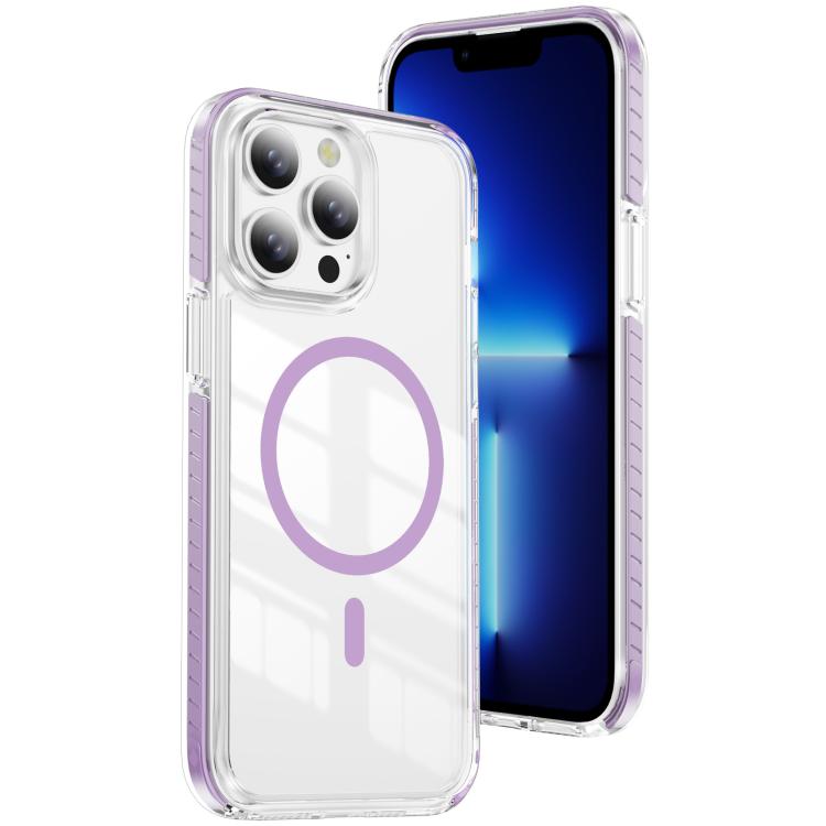 Custodia per telefono Crystal Shield trasparente magnetica ibrida in acrilico e TPU, For iPhone 13 Pro Max, For iPhone 13 Pro, For iPhone 12 / 12 Pro