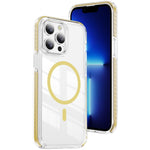 Custodia per telefono Crystal Shield trasparente magnetica ibrida in acrilico e TPU, For iPhone 13 Pro Max, For iPhone 13 Pro, For iPhone 12 / 12 Pro