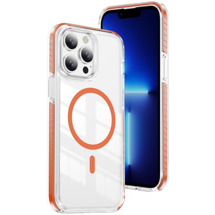 Custodia per telefono Crystal Shield trasparente magnetica ibrida in acrilico e TPU, For iPhone 13 Pro Max, For iPhone 13 Pro, For iPhone 12 / 12 Pro