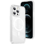Custodia per telefono Crystal Shield trasparente magnetica ibrida in acrilico e TPU, For iPhone 12 Pro Max