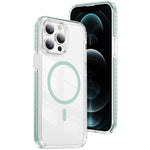 Custodia per telefono Crystal Shield trasparente magnetica ibrida in acrilico e TPU, For iPhone 12 Pro Max
