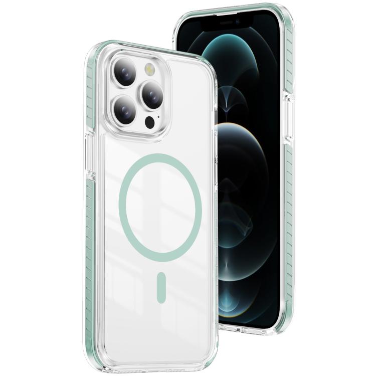 Custodia per telefono Crystal Shield trasparente magnetica ibrida in acrilico e TPU, For iPhone 12 Pro Max
