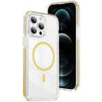 Custodia per telefono Crystal Shield trasparente magnetica ibrida in acrilico e TPU, For iPhone 12 Pro Max