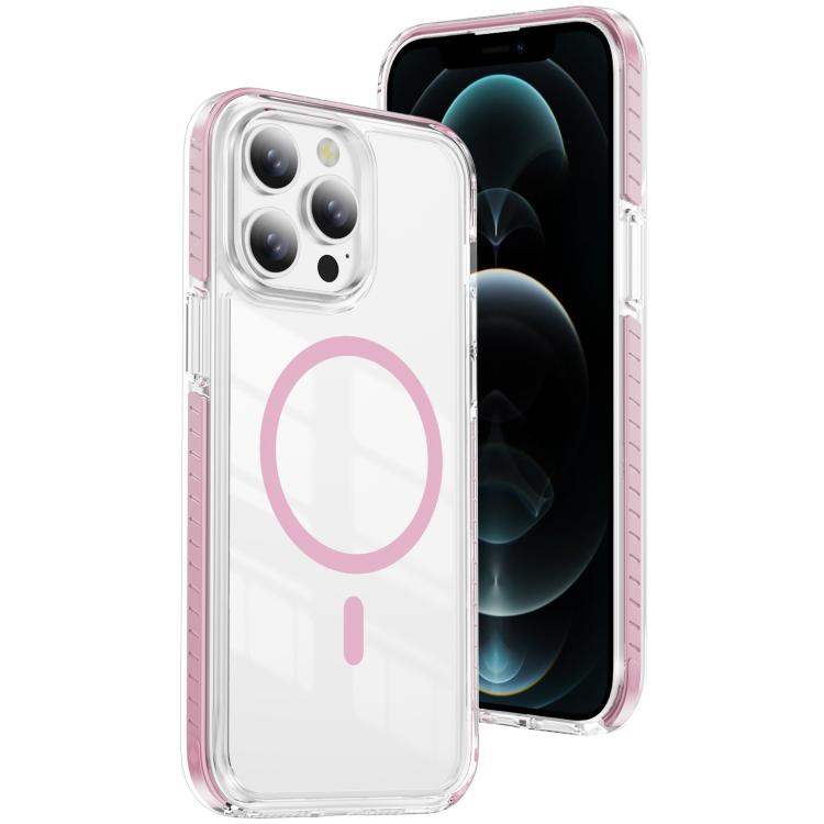 Custodia per telefono Crystal Shield trasparente magnetica ibrida in acrilico e TPU, For iPhone 12 Pro Max