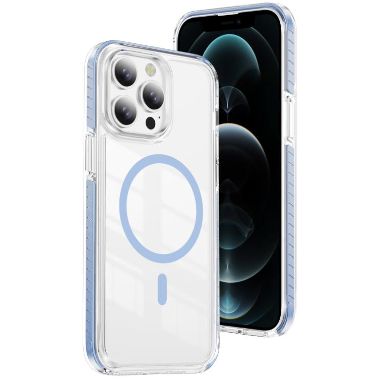 Custodia per telefono Crystal Shield trasparente magnetica ibrida in acrilico e TPU, For iPhone 12 Pro Max