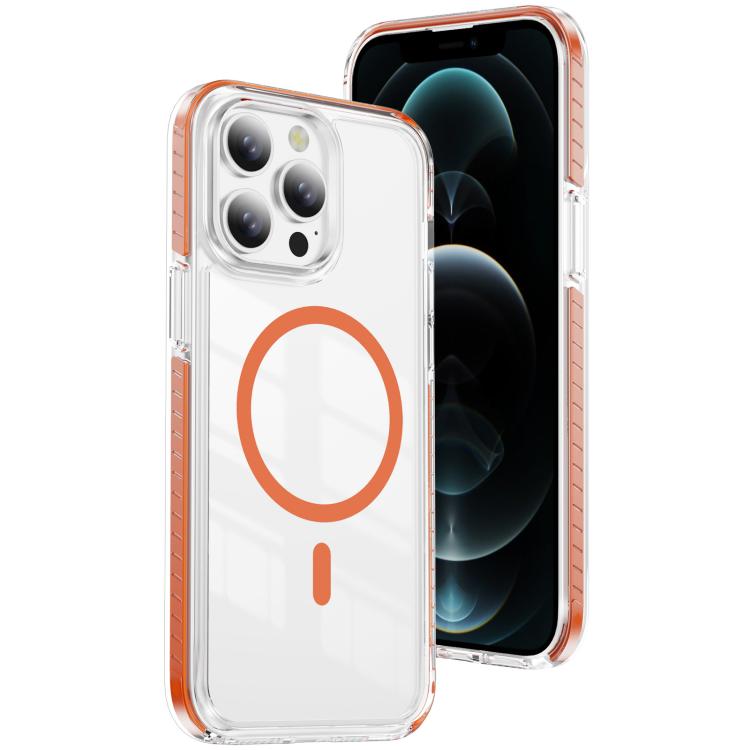Custodia per telefono Crystal Shield trasparente magnetica ibrida in acrilico e TPU, For iPhone 12 Pro Max