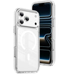 Custodia per telefono Crystal Shield trasparente magnetica ibrida in acrilico e TPU, For iPhone 18 Pro, For iPhone 18 Pro Max, For iPhone 17 Pro Max