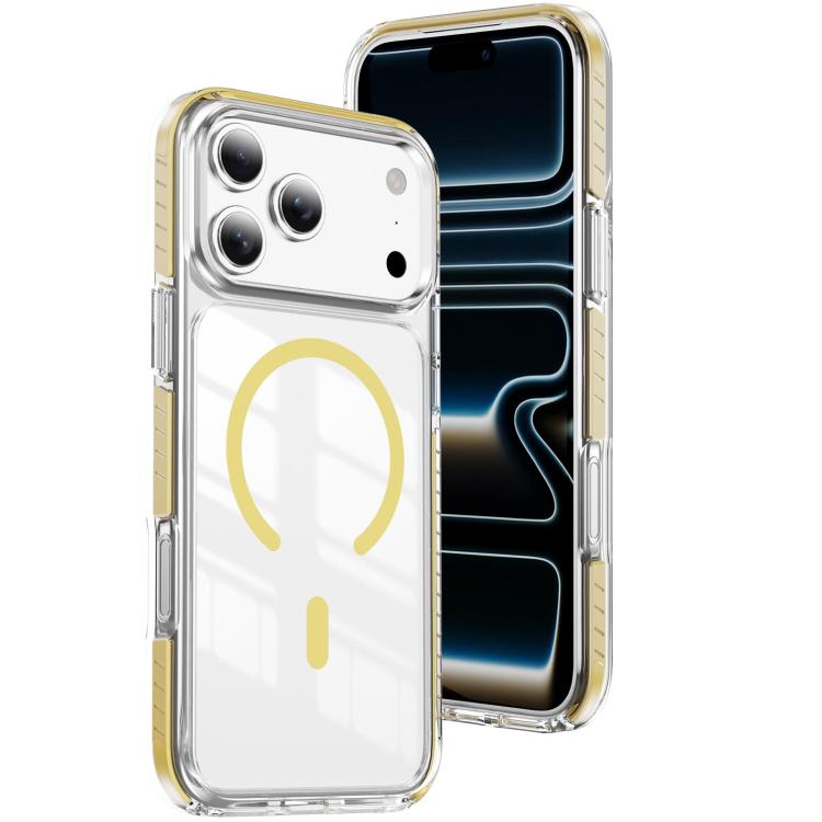 Custodia per telefono Crystal Shield trasparente magnetica ibrida in acrilico e TPU, For iPhone 18 Pro, For iPhone 18 Pro Max, For iPhone 17 Pro Max