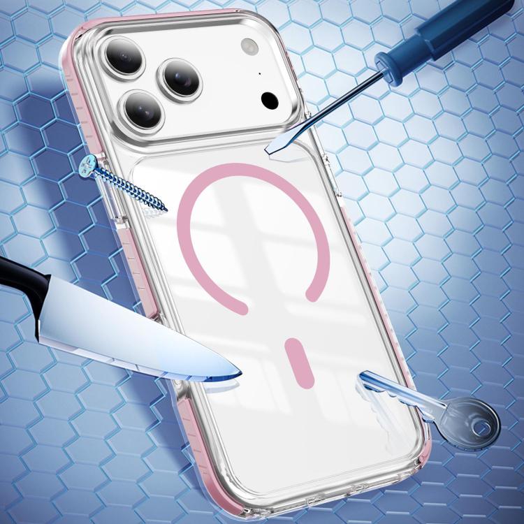 Custodia per telefono Crystal Shield trasparente magnetica ibrida in acrilico e TPU, For iPhone 18 Pro, For iPhone 18 Pro Max, For iPhone 17 Pro Max