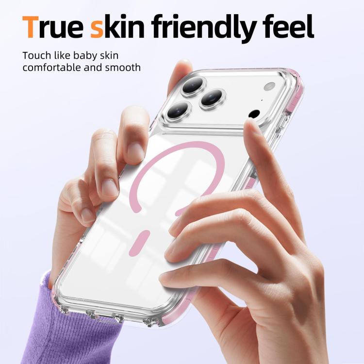 Custodia per telefono Crystal Shield trasparente magnetica ibrida in acrilico e TPU, For iPhone 18 Pro, For iPhone 18 Pro Max, For iPhone 17 Pro Max