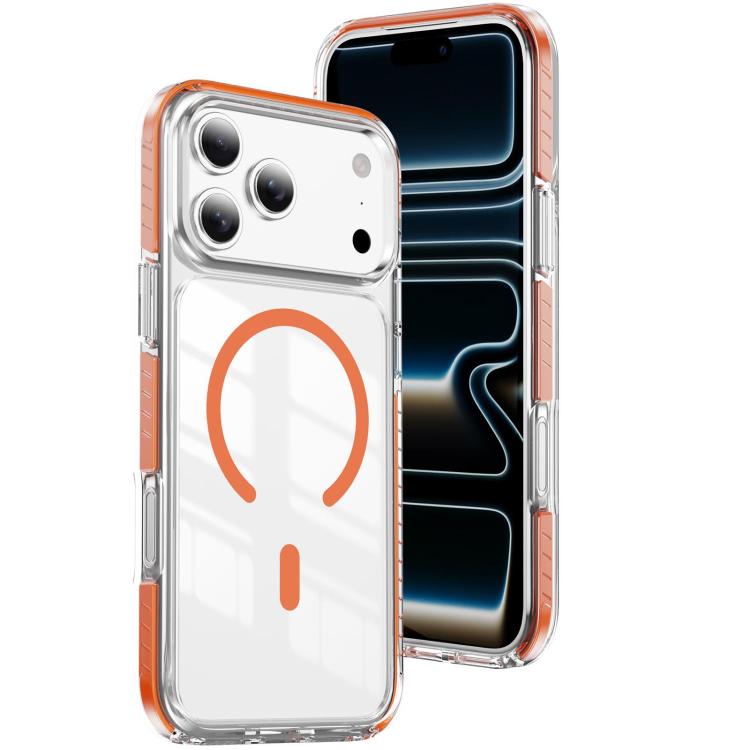 Custodia per telefono Crystal Shield trasparente magnetica ibrida in acrilico e TPU, For iPhone 18 Pro, For iPhone 18 Pro Max, For iPhone 17 Pro Max