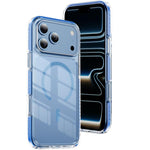 Custodia per telefono Crystal Shield trasparente magnetica ibrida in acrilico e TPU, For iPhone 18 Pro, For iPhone 18 Pro Max, For iPhone 17 Pro Max