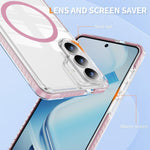 Custodia per telefono Crystal Shield trasparente magnetica ibrida in acrilico e TPU, For Samsung Galaxy S26 5G, For Samsung Galaxy S25 FE 5G, For Samsung Galaxy S25+ / S24+ 5G