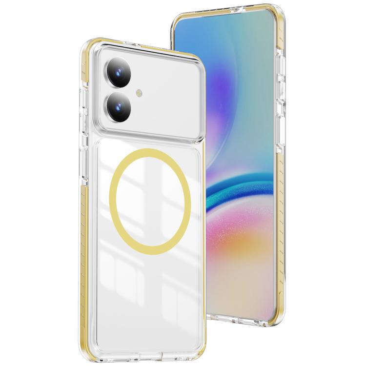 Custodia per telefono Crystal Shield trasparente magnetica ibrida in acrilico e TPU, For Samsung Galaxy S26+ 5G, For Samsung Galaxy S26 Edge 5G, For Samsung Galaxy S26 Ultra 5G
