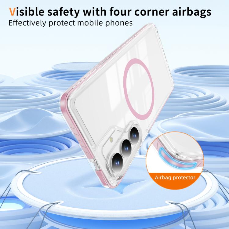 Custodia per telefono Crystal Shield trasparente magnetica ibrida in acrilico e TPU, For Samsung Galaxy S26+ 5G, For Samsung Galaxy S26 Edge 5G, For Samsung Galaxy S26 Ultra 5G