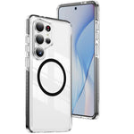 Custodia per telefono Crystal Shield trasparente magnetica ibrida in acrilico e TPU, For Samsung Galaxy S26+ 5G, For Samsung Galaxy S26 Edge 5G, For Samsung Galaxy S26 Ultra 5G