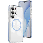 Custodia per telefono Crystal Shield trasparente magnetica ibrida in acrilico e TPU, For Samsung Galaxy S26+ 5G, For Samsung Galaxy S26 Edge 5G, For Samsung Galaxy S26 Ultra 5G