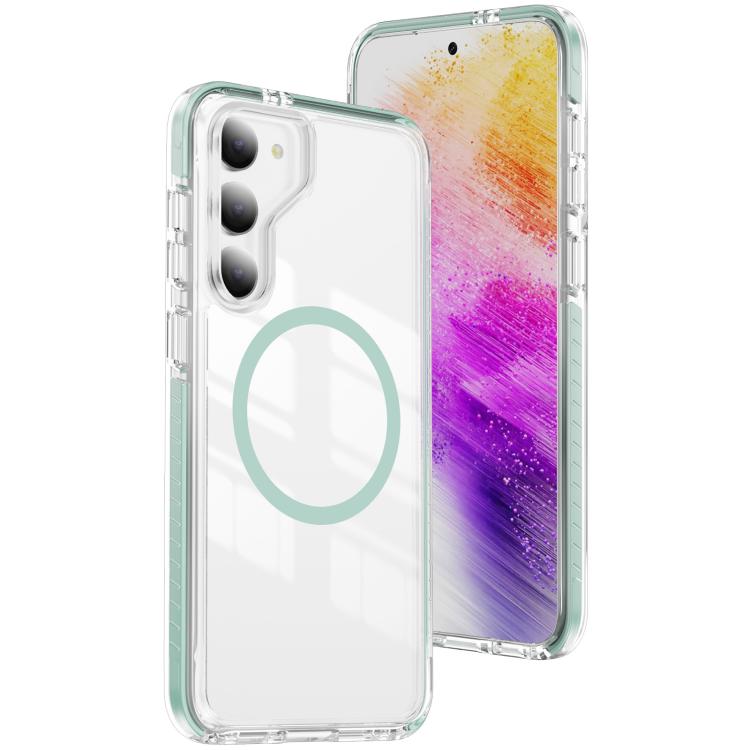 Custodia per telefono Crystal Shield trasparente magnetica ibrida in acrilico e TPU, For Samsung Galaxy S23+ 5G, For Samsung Galaxy S23 5G