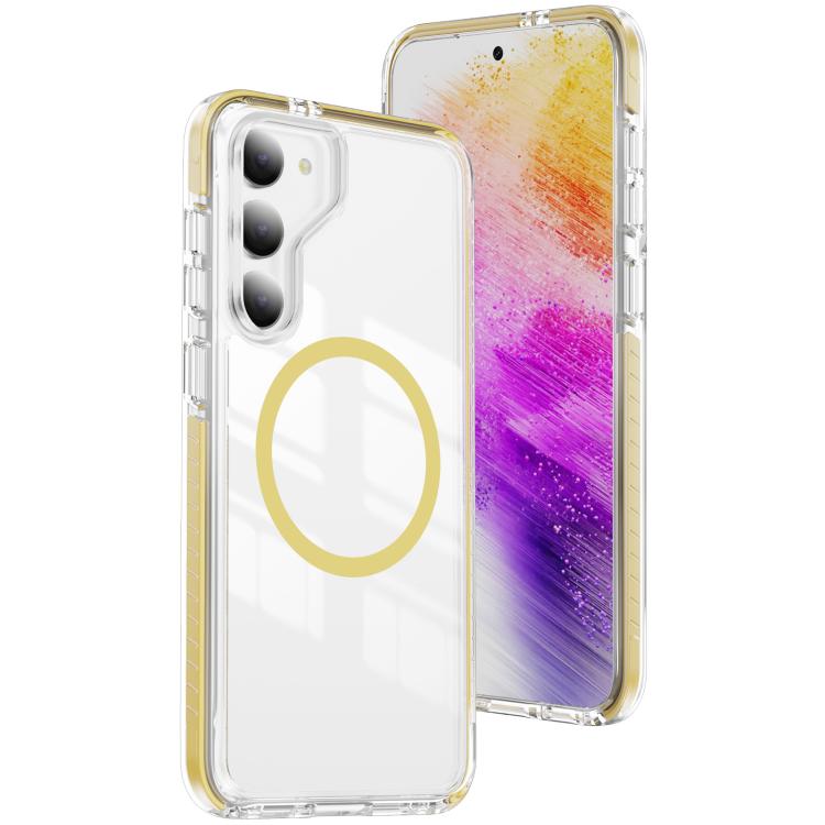 Custodia per telefono Crystal Shield trasparente magnetica ibrida in acrilico e TPU, For Samsung Galaxy S23+ 5G, For Samsung Galaxy S23 5G