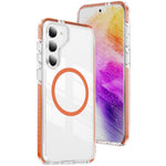 Custodia per telefono Crystal Shield trasparente magnetica ibrida in acrilico e TPU, For Samsung Galaxy S23+ 5G, For Samsung Galaxy S23 5G