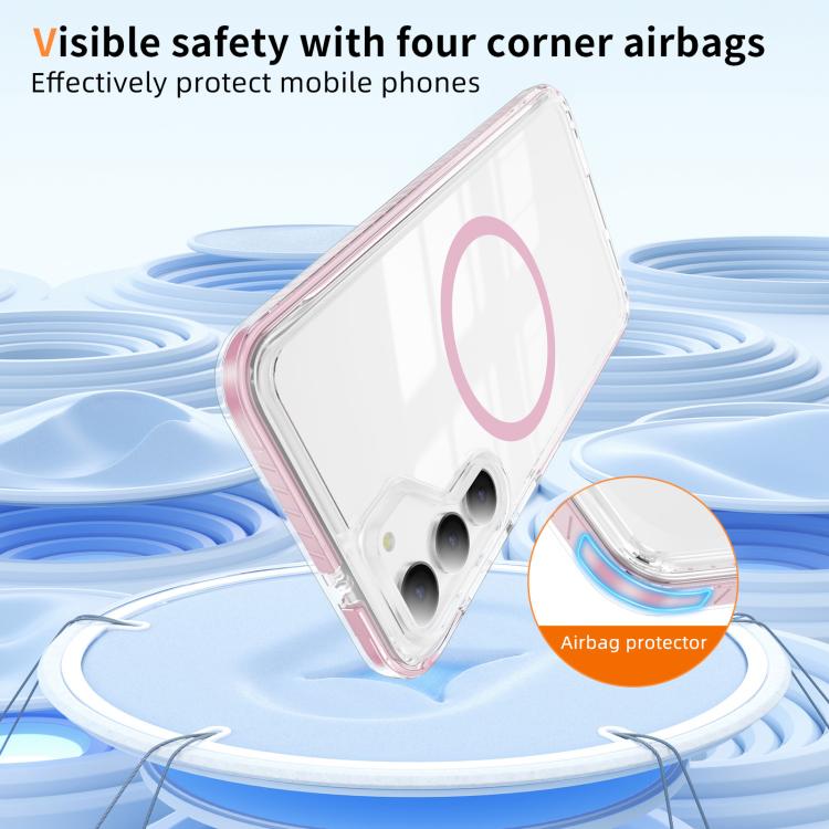 Custodia per telefono Crystal Shield trasparente magnetica ibrida in acrilico e TPU, For Samsung Galaxy S23+ 5G, For Samsung Galaxy S23 5G