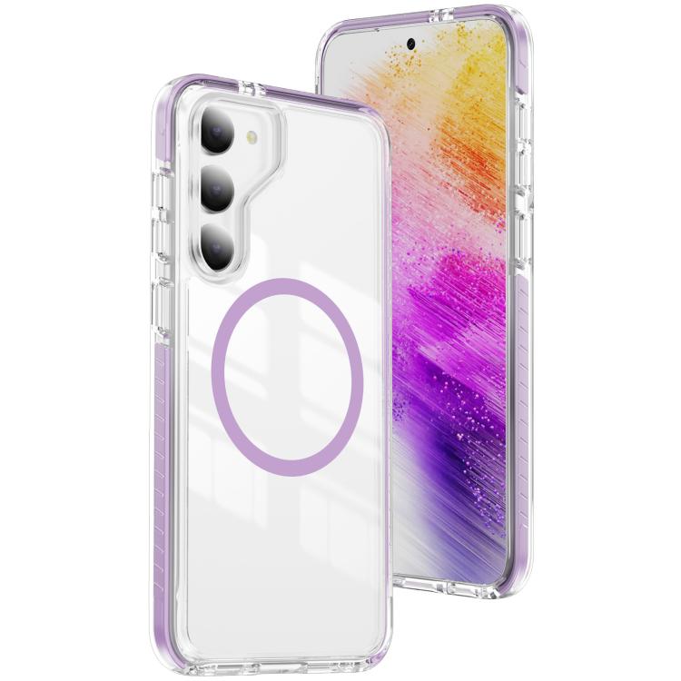 Custodia per telefono Crystal Shield trasparente magnetica ibrida in acrilico e TPU, For Samsung Galaxy S23+ 5G, For Samsung Galaxy S23 5G