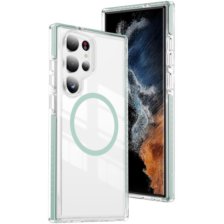 Custodia per telefono Crystal Shield trasparente magnetica ibrida in acrilico e TPU, For Samsung Galaxy S25 Ultra 5G, For Samsung Galaxy S24 Ultra 5G, For Samsung Galaxy S23 Ultra 5G