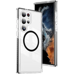Custodia per telefono Crystal Shield trasparente magnetica ibrida in acrilico e TPU, For Samsung Galaxy S25 Ultra 5G, For Samsung Galaxy S24 Ultra 5G, For Samsung Galaxy S23 Ultra 5G