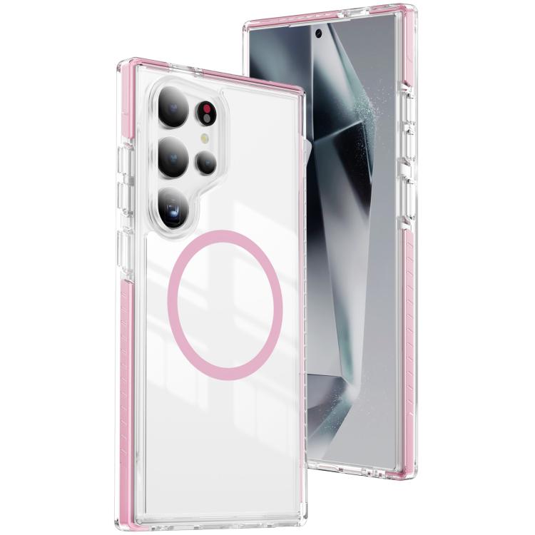 Custodia per telefono Crystal Shield trasparente magnetica ibrida in acrilico e TPU, For Samsung Galaxy S25 Ultra 5G, For Samsung Galaxy S24 Ultra 5G, For Samsung Galaxy S23 Ultra 5G