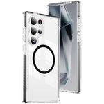 Custodia per telefono Crystal Shield trasparente magnetica ibrida in acrilico e TPU, For Samsung Galaxy S25 Ultra 5G, For Samsung Galaxy S24 Ultra 5G, For Samsung Galaxy S23 Ultra 5G