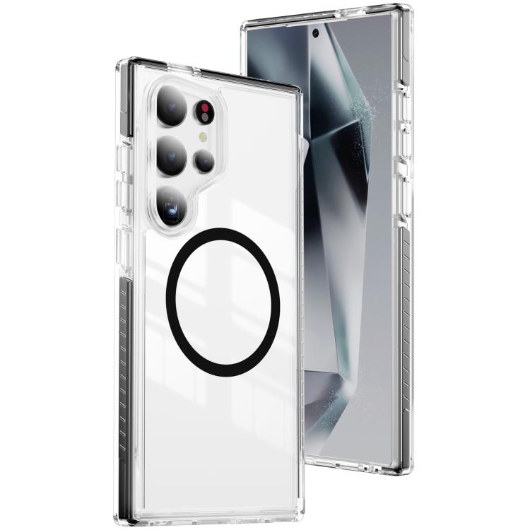 Custodia per telefono Crystal Shield trasparente magnetica ibrida in acrilico e TPU, For Samsung Galaxy S25 Ultra 5G, For Samsung Galaxy S24 Ultra 5G, For Samsung Galaxy S23 Ultra 5G