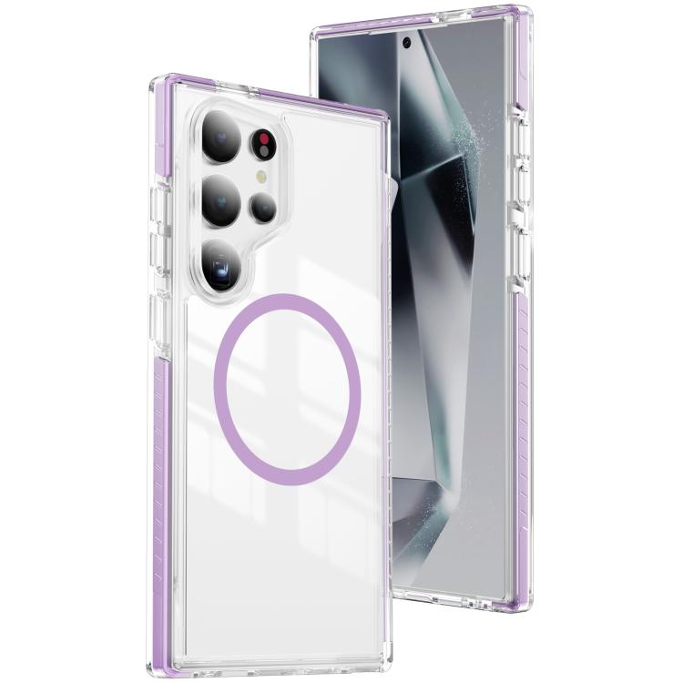 Custodia per telefono Crystal Shield trasparente magnetica ibrida in acrilico e TPU, For Samsung Galaxy S25 Ultra 5G, For Samsung Galaxy S24 Ultra 5G, For Samsung Galaxy S23 Ultra 5G