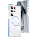 Custodia per telefono Crystal Shield trasparente magnetica ibrida in acrilico e TPU, For Samsung Galaxy S25 Ultra 5G, For Samsung Galaxy S24 Ultra 5G, For Samsung Galaxy S23 Ultra 5G