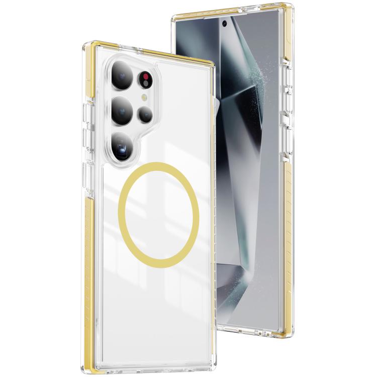Custodia per telefono Crystal Shield trasparente magnetica ibrida in acrilico e TPU, For Samsung Galaxy S25 Ultra 5G, For Samsung Galaxy S24 Ultra 5G, For Samsung Galaxy S23 Ultra 5G
