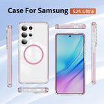 Custodia per telefono Crystal Shield trasparente magnetica ibrida in acrilico e TPU, For Samsung Galaxy S25 Ultra 5G, For Samsung Galaxy S24 Ultra 5G, For Samsung Galaxy S23 Ultra 5G