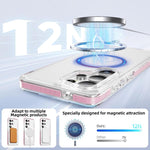 Custodia per telefono Crystal Shield trasparente magnetica ibrida in acrilico e TPU, For Samsung Galaxy S25 Ultra 5G, For Samsung Galaxy S24 Ultra 5G, For Samsung Galaxy S23 Ultra 5G