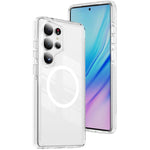 Custodia per telefono Crystal Shield trasparente magnetica ibrida in acrilico e TPU, For Samsung Galaxy S25 Ultra 5G, For Samsung Galaxy S24 Ultra 5G, For Samsung Galaxy S23 Ultra 5G