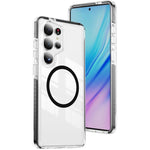 Custodia per telefono Crystal Shield trasparente magnetica ibrida in acrilico e TPU, For Samsung Galaxy S25 Ultra 5G, For Samsung Galaxy S24 Ultra 5G, For Samsung Galaxy S23 Ultra 5G