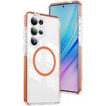 Custodia per telefono Crystal Shield trasparente magnetica ibrida in acrilico e TPU, For Samsung Galaxy S25 Ultra 5G, For Samsung Galaxy S24 Ultra 5G, For Samsung Galaxy S23 Ultra 5G