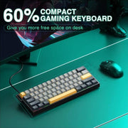 Tastiera cablata AULA WIN60HE MAX Edition a 60 tasti con illuminazione RGB.